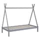 image 2 of Harry Kids Childrens Grey Wooden Teepee Tent Single Bed Frame