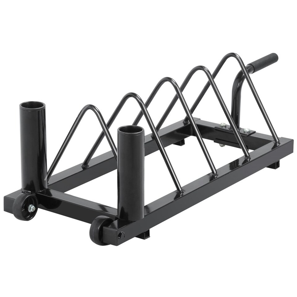 image 1 of Yaheetech Horizontal Bumper Plate Rack Black