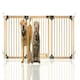 image 1 of Bettacare Wooden Multi Panel Flexible Pet Barrier, Natural Wood, up to 216cm Wide, Dog Barrier for Pets Dogs and Puppy Cream | Natural
