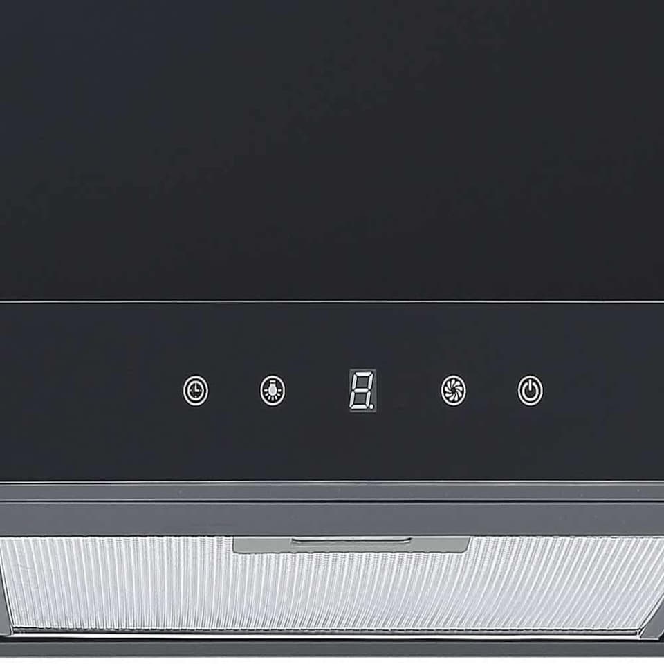 image 1 of Cookology 90cm Black Chimney Cooker Hood - Energy Rating A++