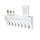 image 1 of Elegant Brands Richmond Wall-Mounted Coat Rack with 7 Hooks and Shelf White | M