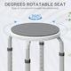 image 5 of HOMCOM 360 Degree Swivel Shower Stool with Non-Slip Feet for Disabled, Grey