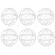 image 1 of 6-Pcs Metal Mesh Bridesmaid Ball Hanger | White | 6