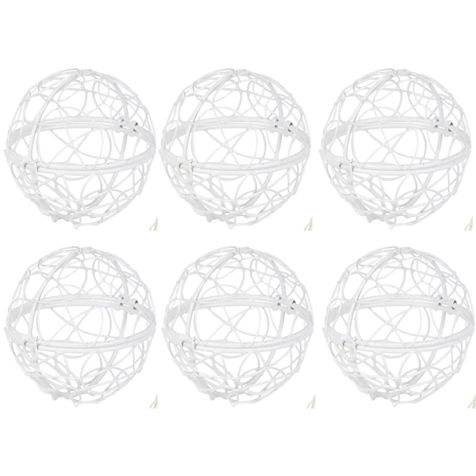 image 1 of 6-Pcs Metal Mesh Bridesmaid Ball Hanger | White | 6