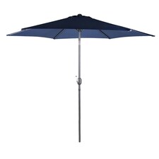 Alfresia 2.7m Garden Parasol, Garden Umbrella with Easy Push Button Control & Tilt Function Green