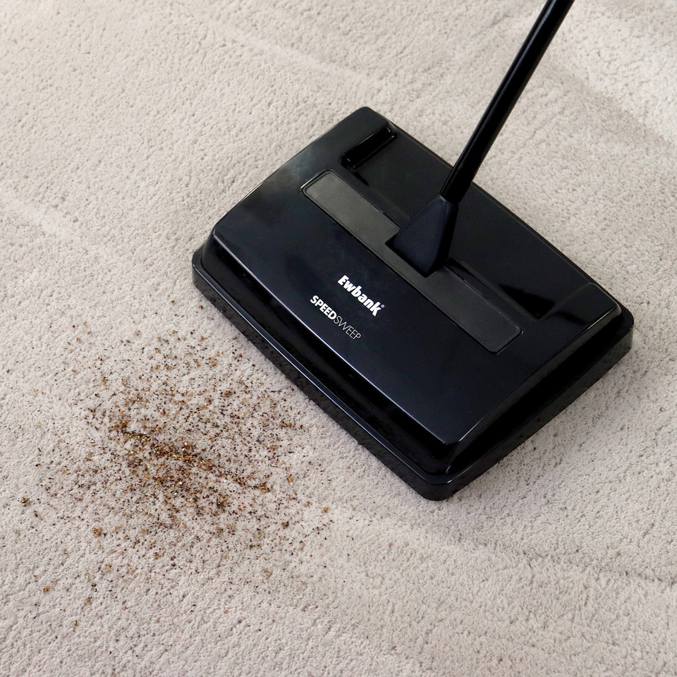 image 1 of Ewbank Manual Carpet Sweeper, For Any Surface, Adjustable Height, Black