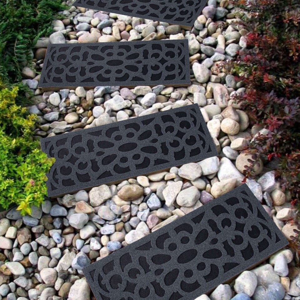 image 1 of Nicoman Victorian Style Step Mat Grey 75 x 25cm