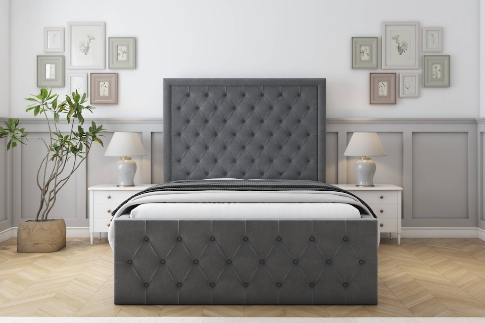 image 1 of Sloomy Vienna Armour Coniston Special Bed Frame. With 50" Upholstered Headboard 4'6 Double