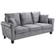 image 1 of Plush Velvet Sofa Suite With Armchair, 2-Seater Sofa And 3-Seater Sofa In Grey
