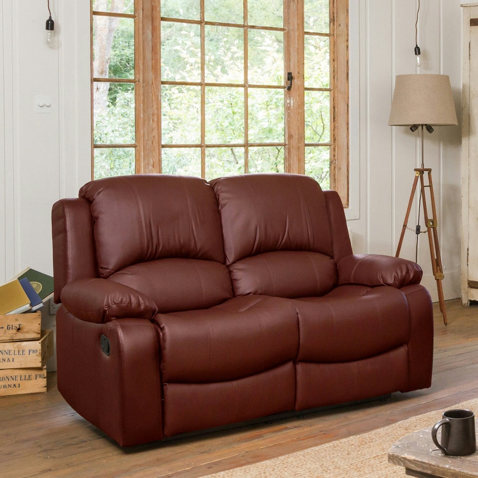image 1 of Glendale 2 Seat Reclining Sofa - Burgundy