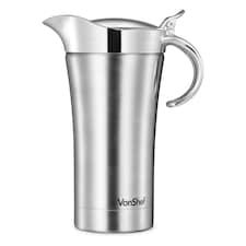 VonShef 1L Gravy Boat with Lid, Extra Large Double-Wall Insulated