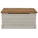 image 4 of Corona Storage Trunk - Solid Pine Construction with Metal Hardware and Practical Bedroom or Living Room Storage | Grey | Grey Wax | One Size | 1