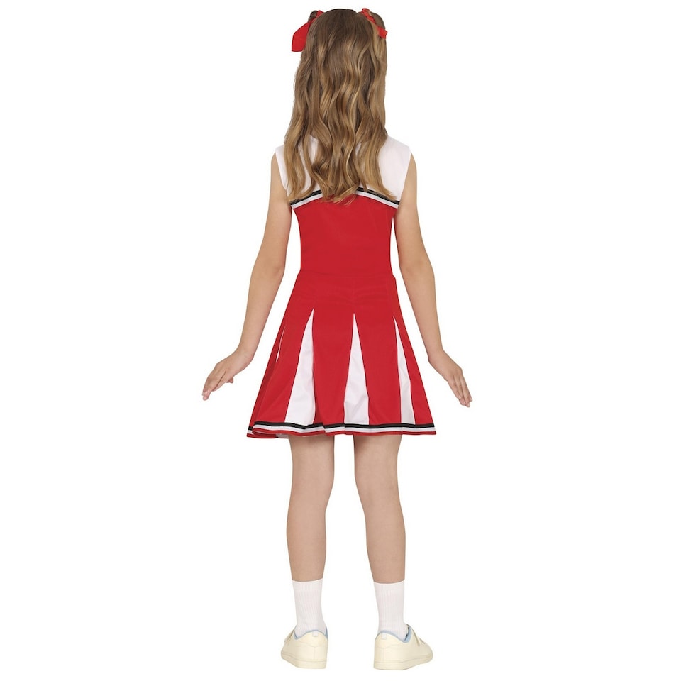 image 1 of Fiestas Guirca Girls Cheerleader Costume | Red | Red/White | 7-9 years | 1