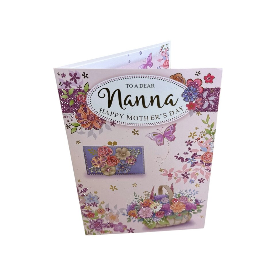 image 1 of To A Dear Nanna Pastel Flowers Wallet Design Mother's Day Card