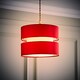 image 3 of ValueLights Sophia Small Red 2 Tier Ceiling Light Shade & Bulb | Red