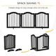 image 4 of PawHut Freestanding Pet Gate Safety Barrier 3 Pannel w/ Support Feet Black