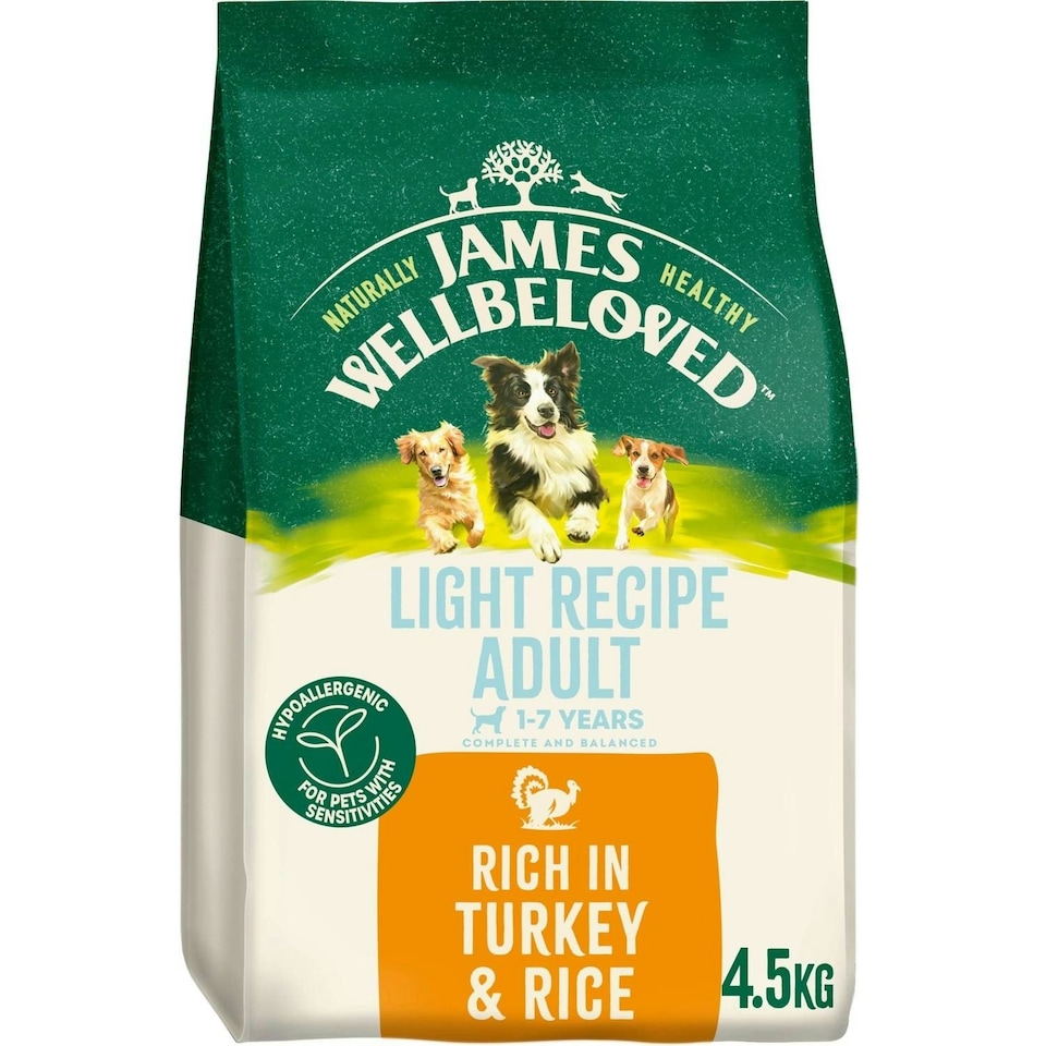 image 1 of James Wellbeloved Natural Adult Complete Dry Dog Food Turkey & Rice 4.5kg
