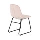 image 10 of Quebec Wave Edge Dining Set with Lukas Chairs - Medium Oak Effect - Black - Grey Velvet | Grey | 5