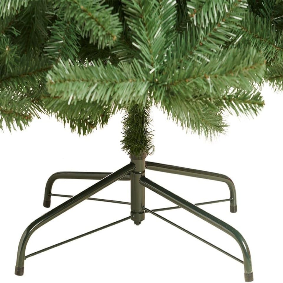 image 1 of 7ft Neo Scandinavian Tips Spruce Fir Artificial Christmas Tree Xmas Realistic Branches Green Natural Branches with Solid Metal Legs (Green) | Green