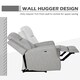 image 6 of HOMCOM Electric Fabric Recliner Armchair, Reclining Chair with Adjustable Leg Rest, USB Port, for Limited Space Home Living Room, Grey