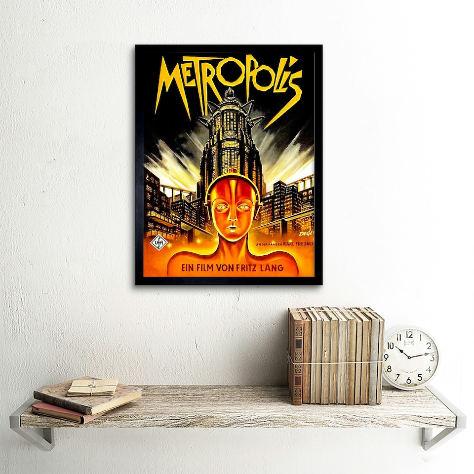 image 1 of Vintage Film Movie Metropolis 1927 Sci Fi Future Framed Wall Art Print