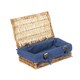 image 1 of 34cm Packaging Wicker Picnic Basket with Lining Blue | Blue | One Size