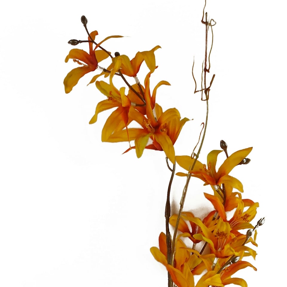 image 1 of 6x 130cm Yellow Blossom Floral Spray Artificial