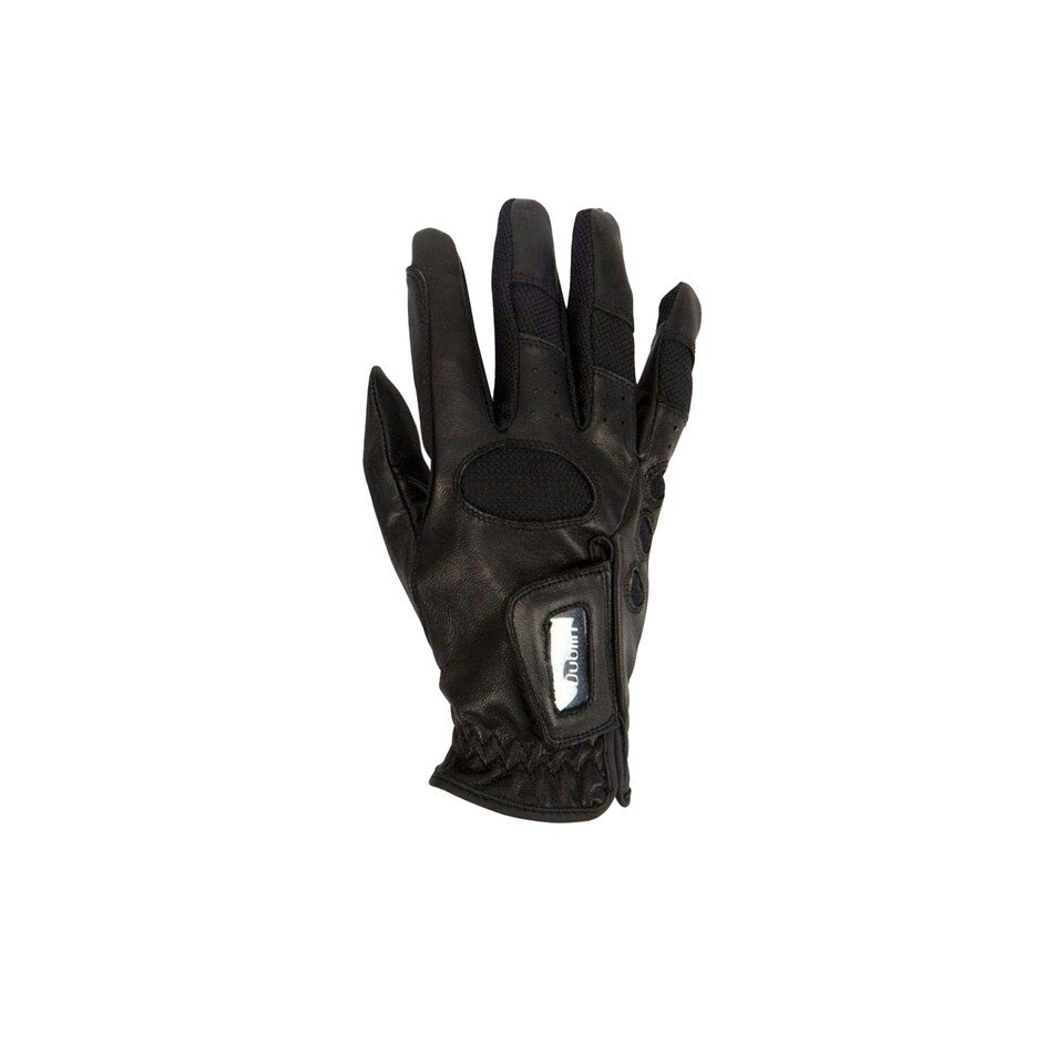 image 1 of Dublin Unisex Leather Showjumping Riding Gloves - Black - Adults Xlarge Black | Adults Xlarge