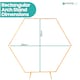 image 2 of Gold Hexagon Arch Stand Party Background Decoration, Garden Arbors - 200cm