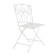 image 10 of Charles Bentley Rustic Metal Garden Bistro Set - Leaf Design | White | White