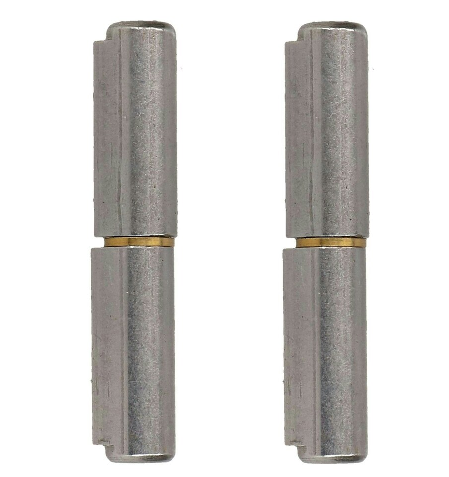 image 1 of Pack 2 Lift Off Bullet Hinge Weld On Brass Bush 13x80mm Heavy Duty Industrial | Silver