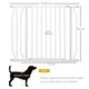 image 4 of PawHut Dog Gate Wide Stair Gate w/ Door Pressure Fit, 75-95W cm, White