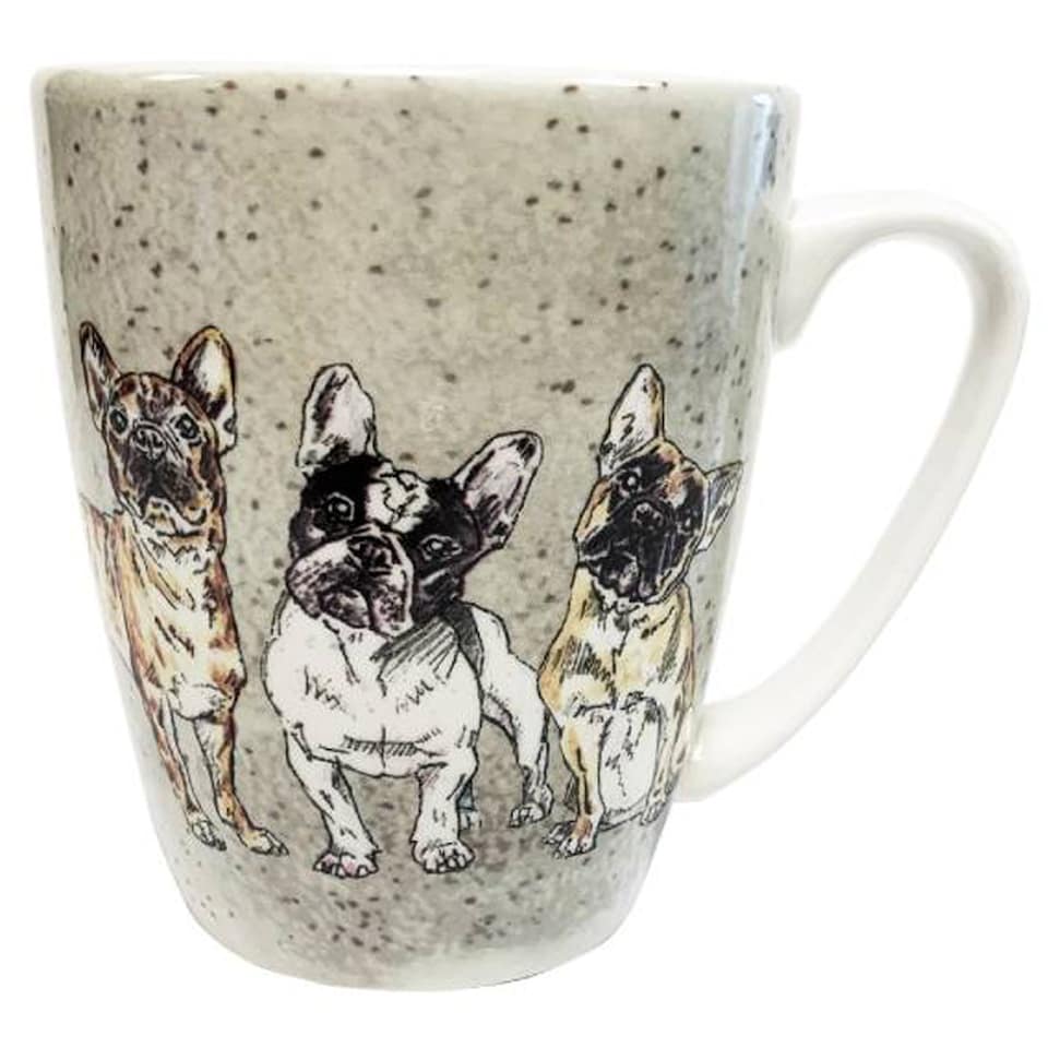 image 1 of Queens Companions Frenchies Fine China 400ml Oak Mug | Multi | 1