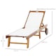 image 5 of Outsunny Outdoor Acacia Wood Texteline Sun Lounger