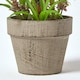 image 3 of Homescapes Orange & Red Artificial Tulips in Grey Decorative Stone Pot, 27 cm