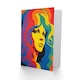 image 2 of Colourful 1960s Retro Psychedelic Rainbow Woman Portrait Greeting Card