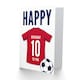 image 2 of Football Strip Kit Dark Red Jersey 10 Year old Kids 10th Birthday Card