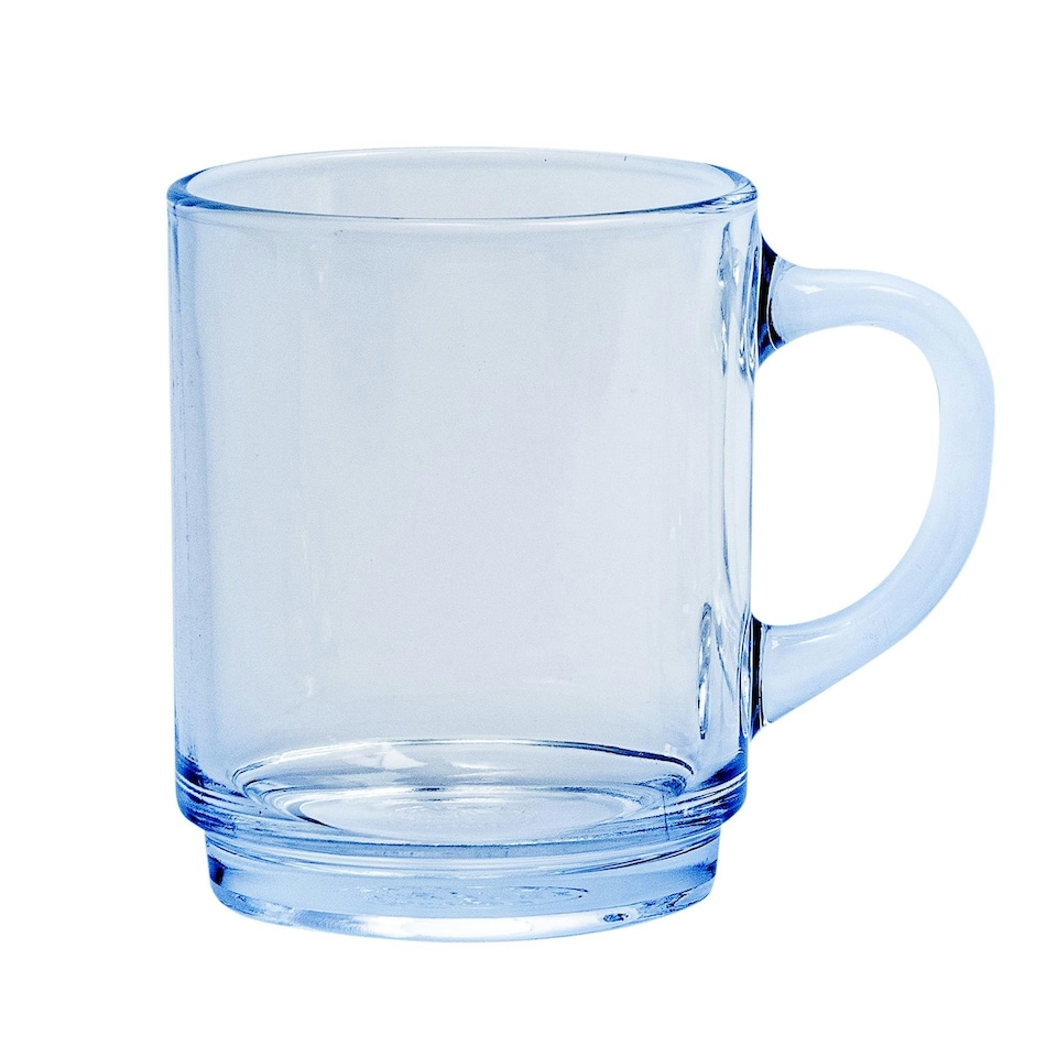 image 1 of Duralex Versailles Glass Coffee Mugs - 260ml - Marine - Pack of 6 Blue