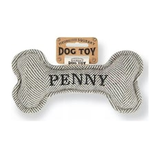 History & Heraldry Pre-Personalised Squeaky Bone Dog Toy - Penny