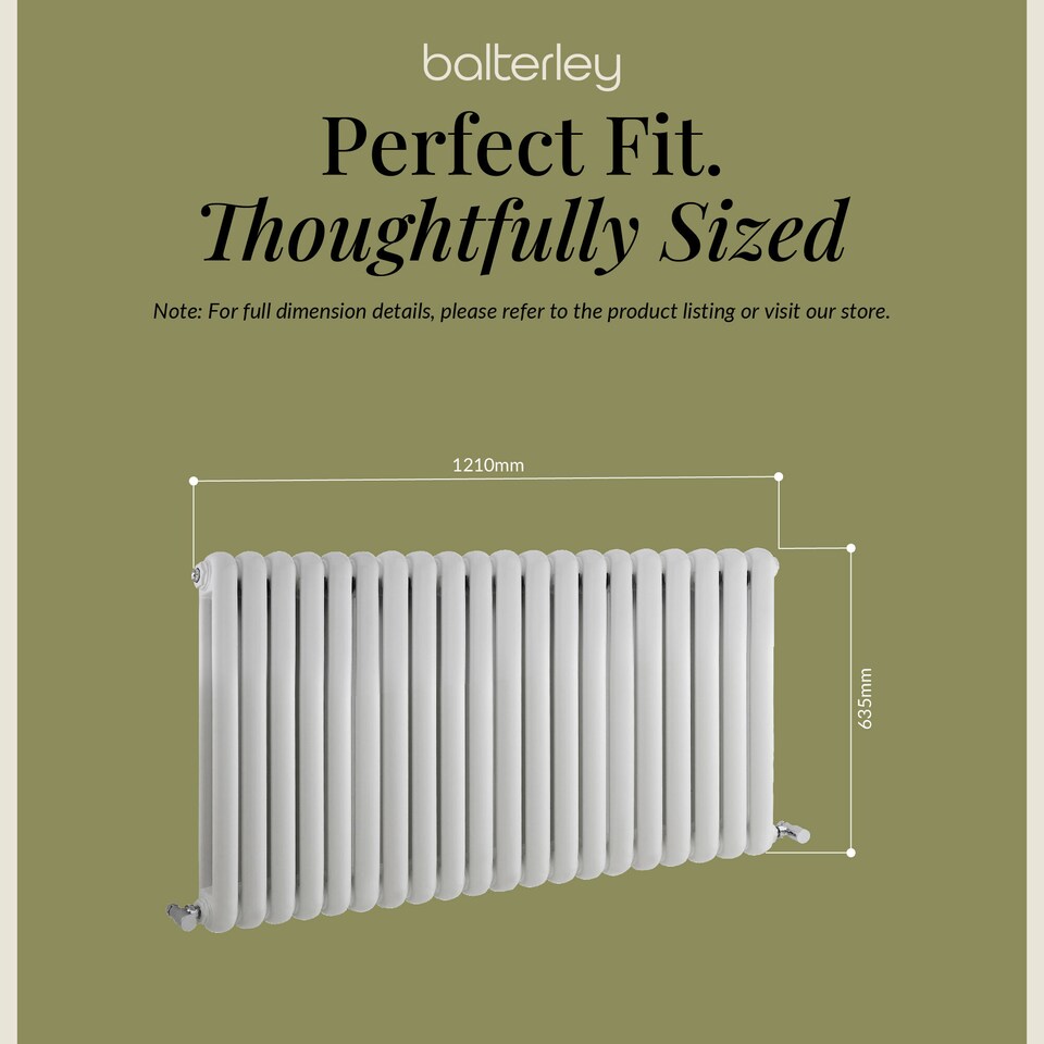 image 1 of Balterley Aspire Horizontal Double Panel Radiator | White | Gloss White | 1