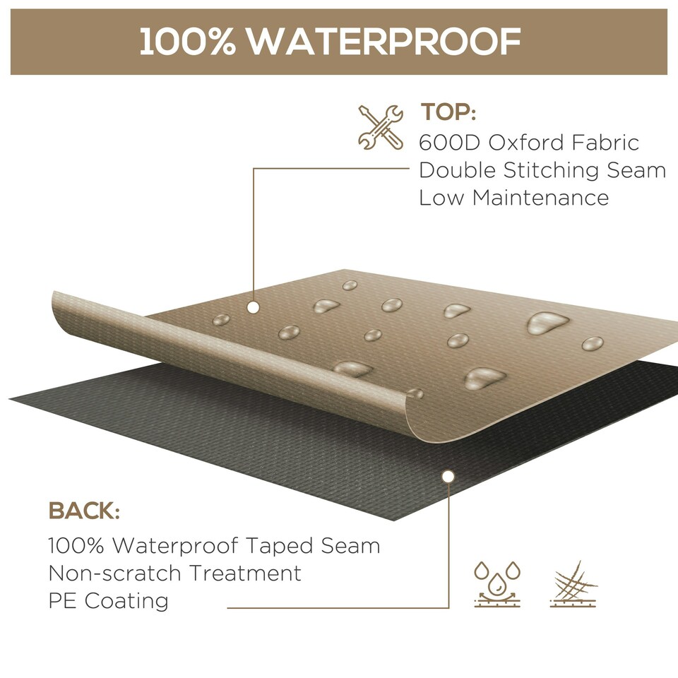 image 1 of Outsunny 275x205cm Outdoor Furniture Protective Cover Water UV Resistant Grey