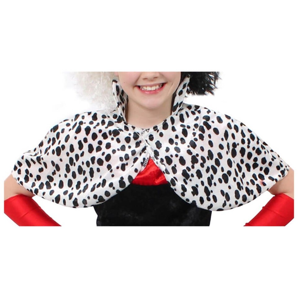 image 1 of Childs Dalmatian Print Cape Black | One Size