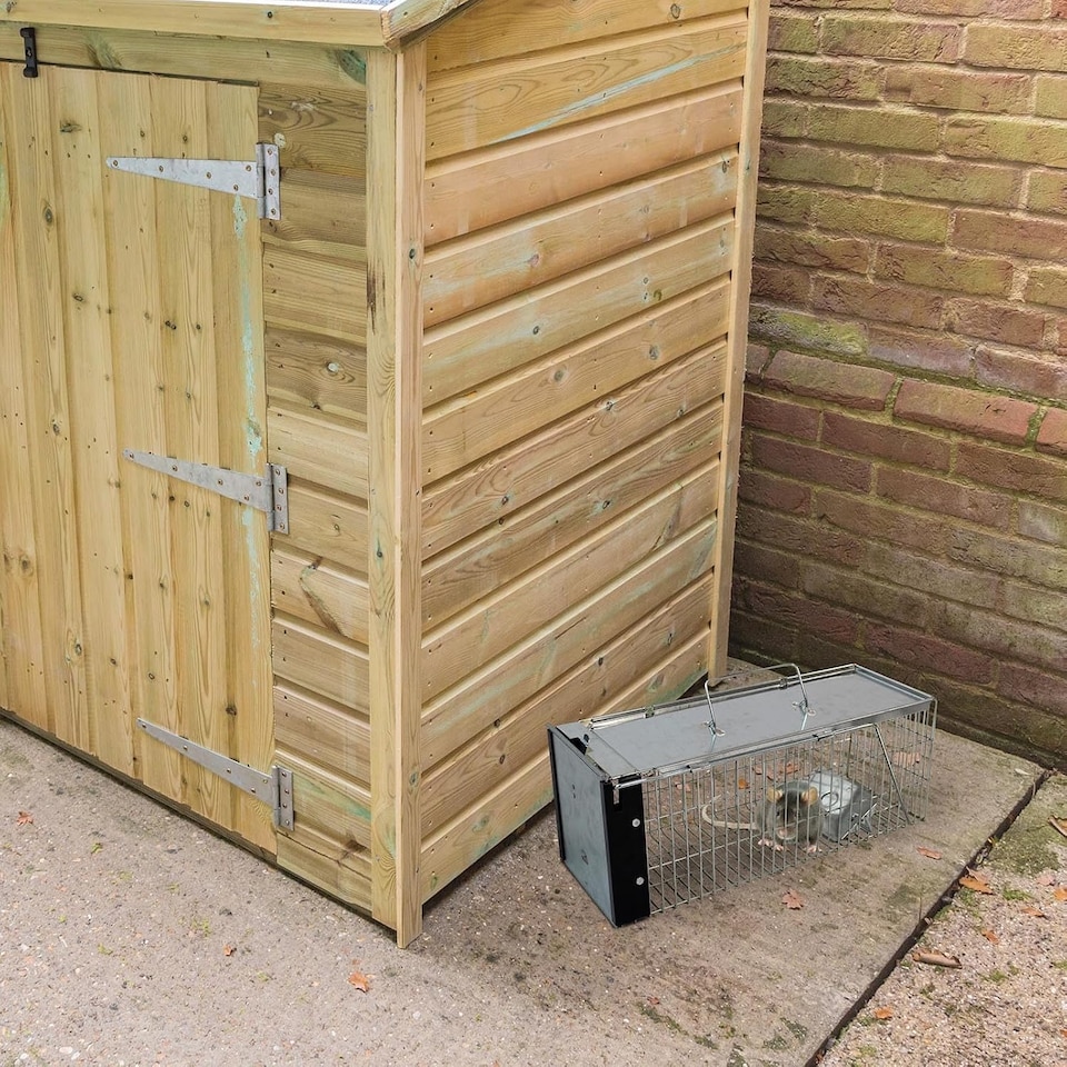 image 1 of Actiaspet - Heavy Duty Rat Trap/Metal Live Catch Cage with Transport Handle | Humane Rodent Catcher