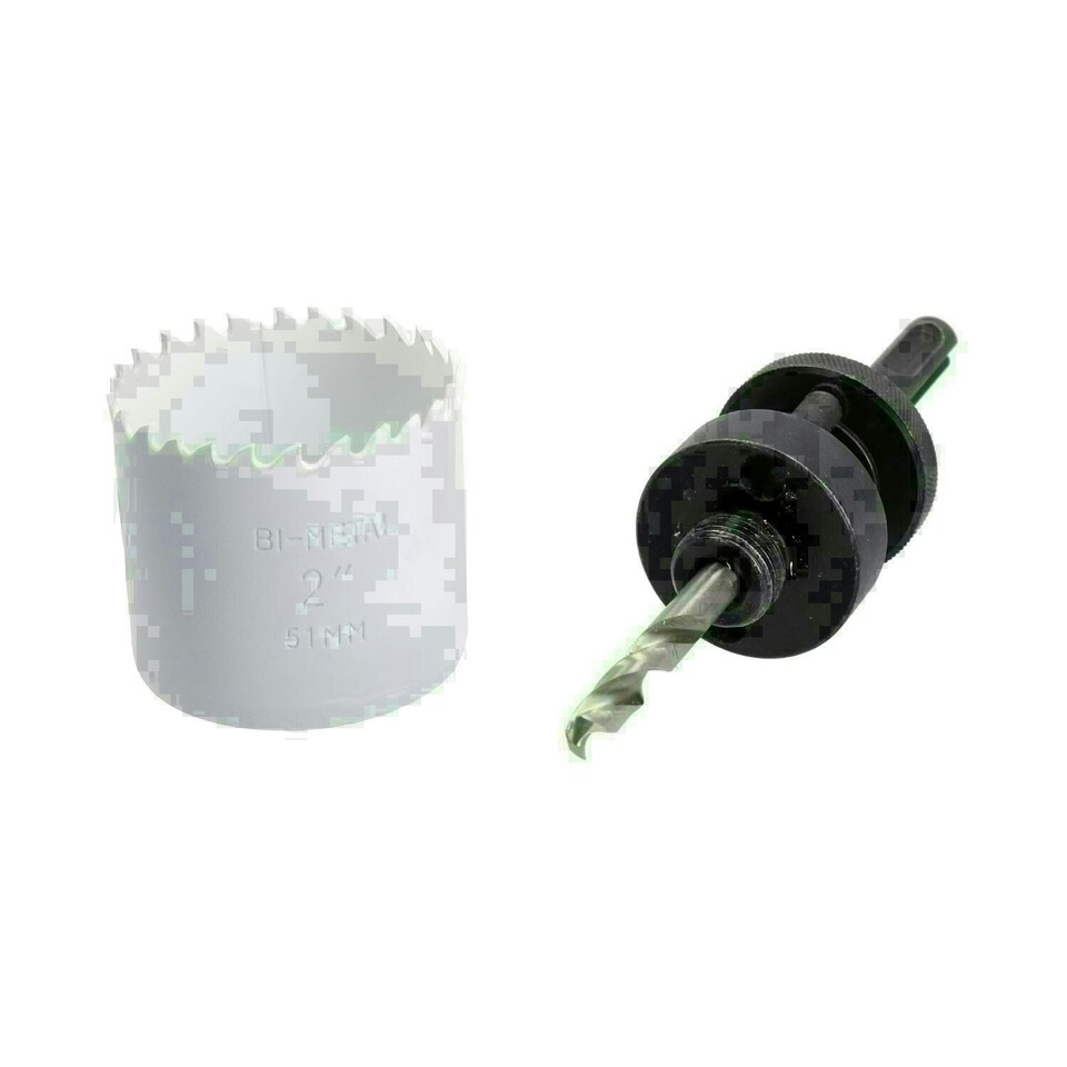 image 1 of 51mm HSS Hole Saw Holesaw Bi-Metal Cutter with SDS Plus Arbor Adaptor