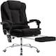 image 1 of Neo Office Chair Brown Faux Leather with Massage Function & Footrest | Black