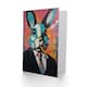image 2 of Business Rabbit in Suit Modern Pop Art for Him Dad Greeting Card