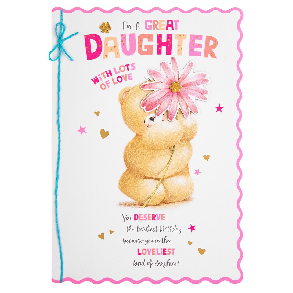 image 1 of Hallmark Birthday Card For Daughter - Cute Forever Friends With Flower Design