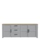 image 2 of Bohol 3 Door 3 Drawer Large Sideboard in Riviera Oak/Grey Oak