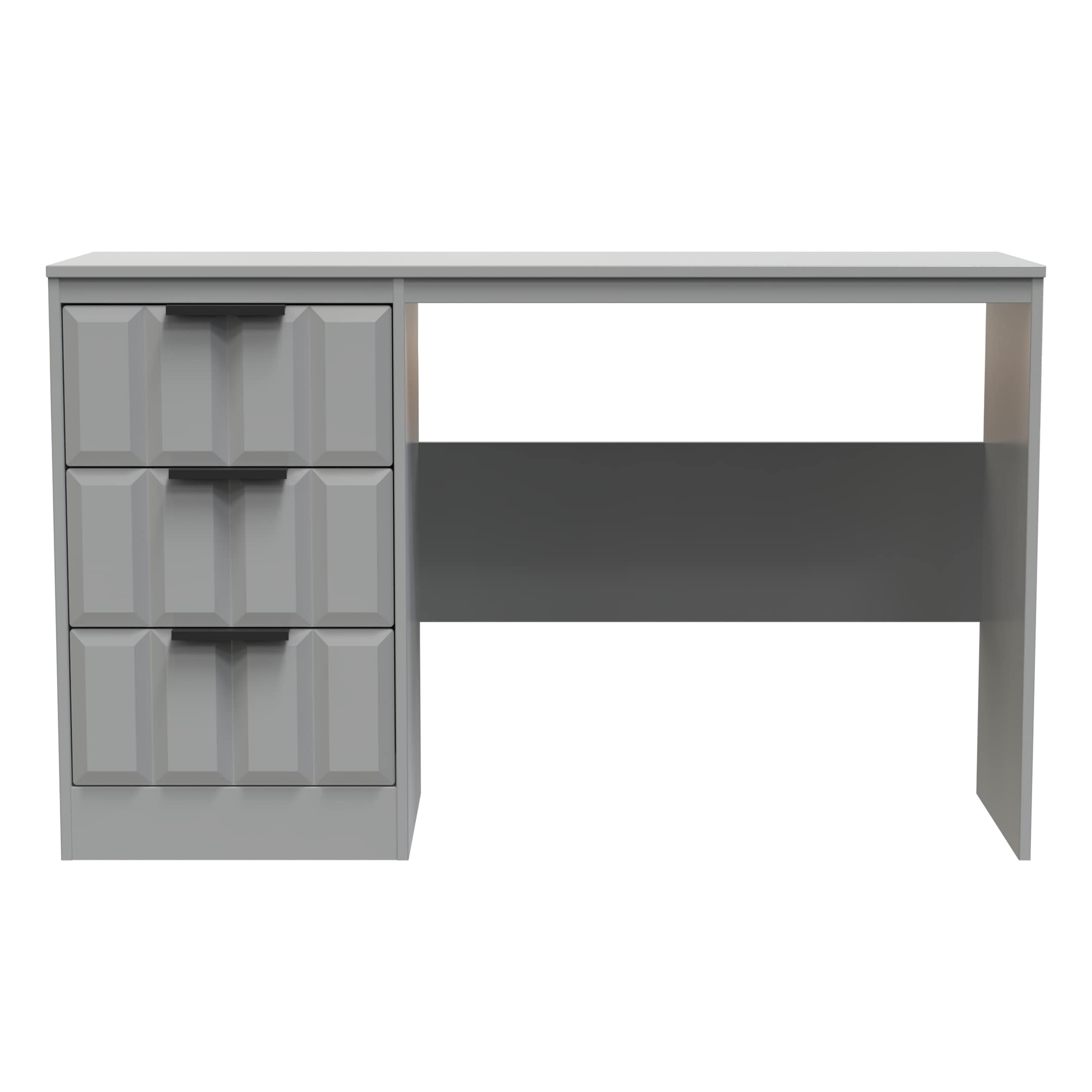 Seattle 3 Drawer Wide Desk in Dusk Grey