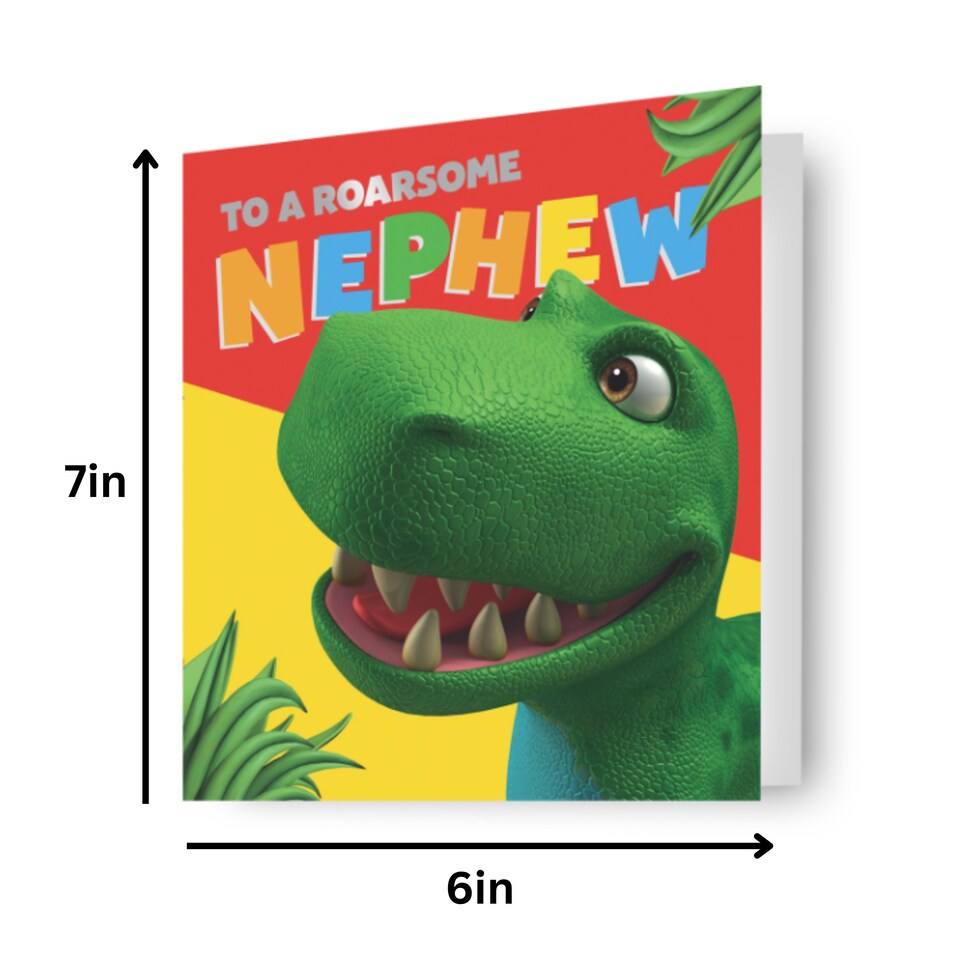 image 1 of Dinosaur Roar Nephew Birthday Card